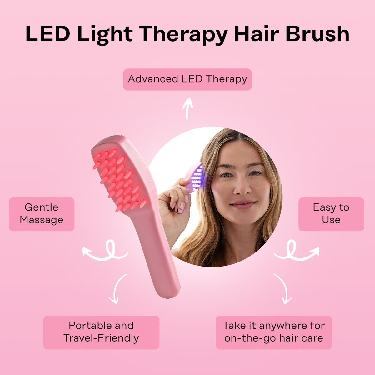 LED Light Therapy Hair Brush