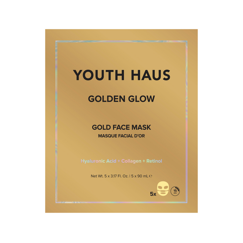 Youth Haus 24k Golden Glow™ Face Mask (5 pack) - Skin Gym